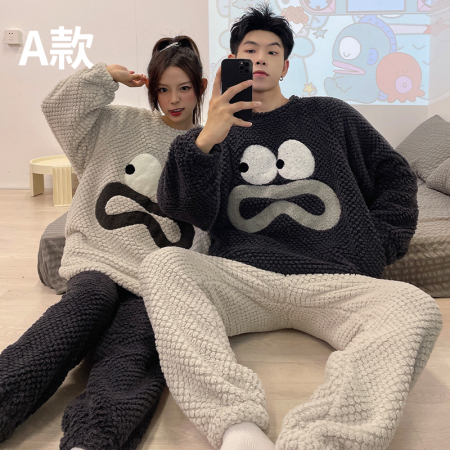 【一件免運】情侶居家服珊瑚絨加厚套裝(7款)