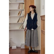 日系木耳邊牛仔馬甲外套